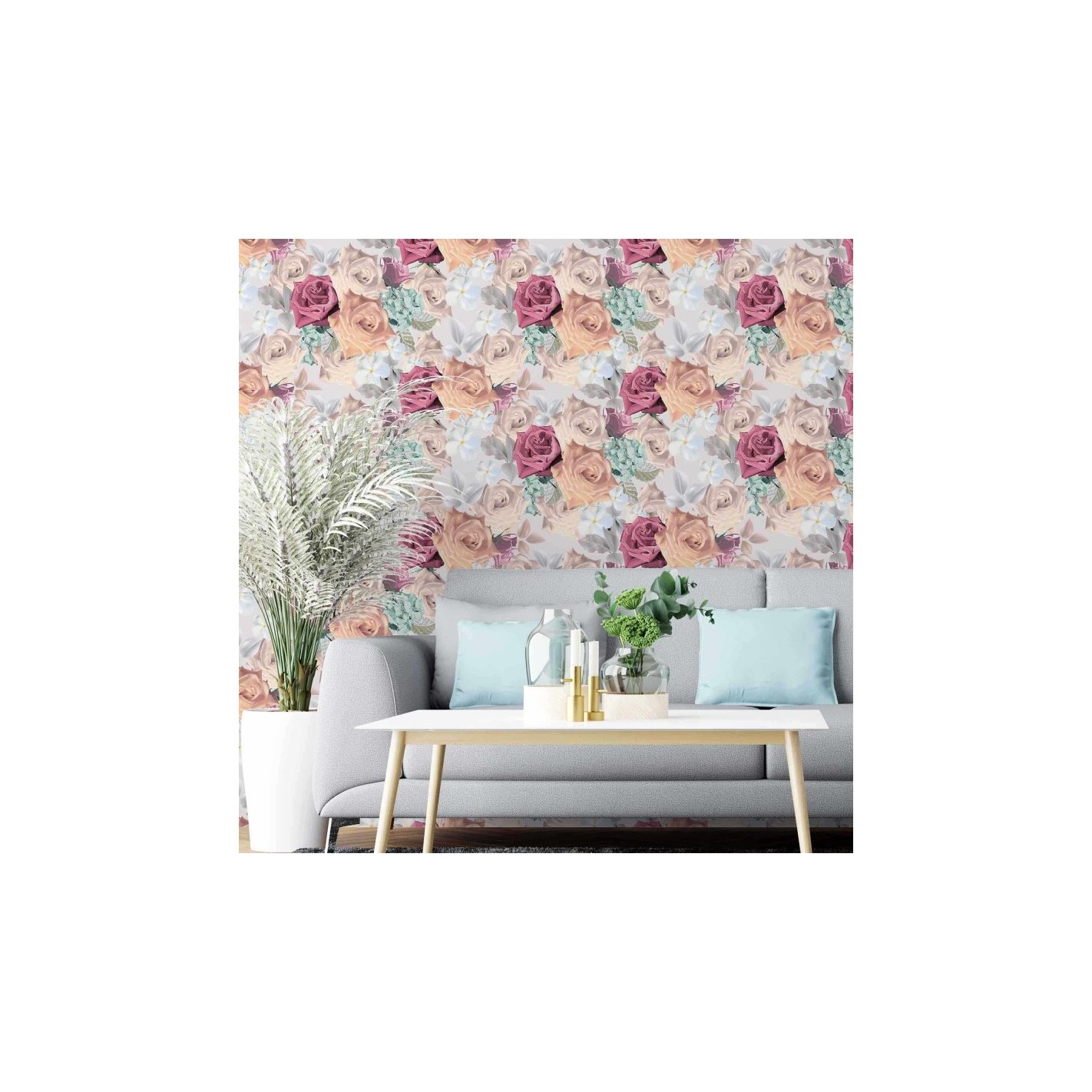 Papel De Parede Adesivo Floral N2046