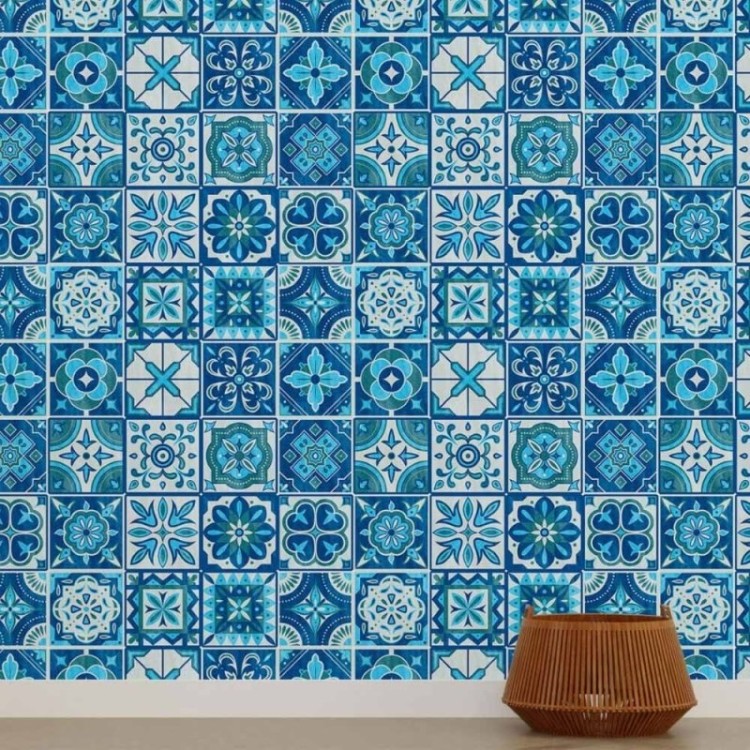 Papel de Parede Adesivo Azulejo Português N015118