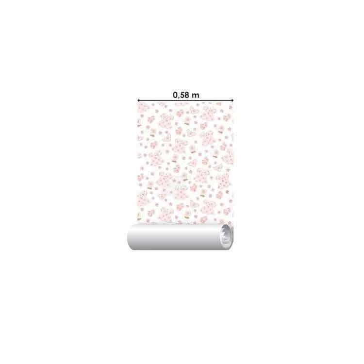 Papel de Parede Adesivo Baby Rosa 010830