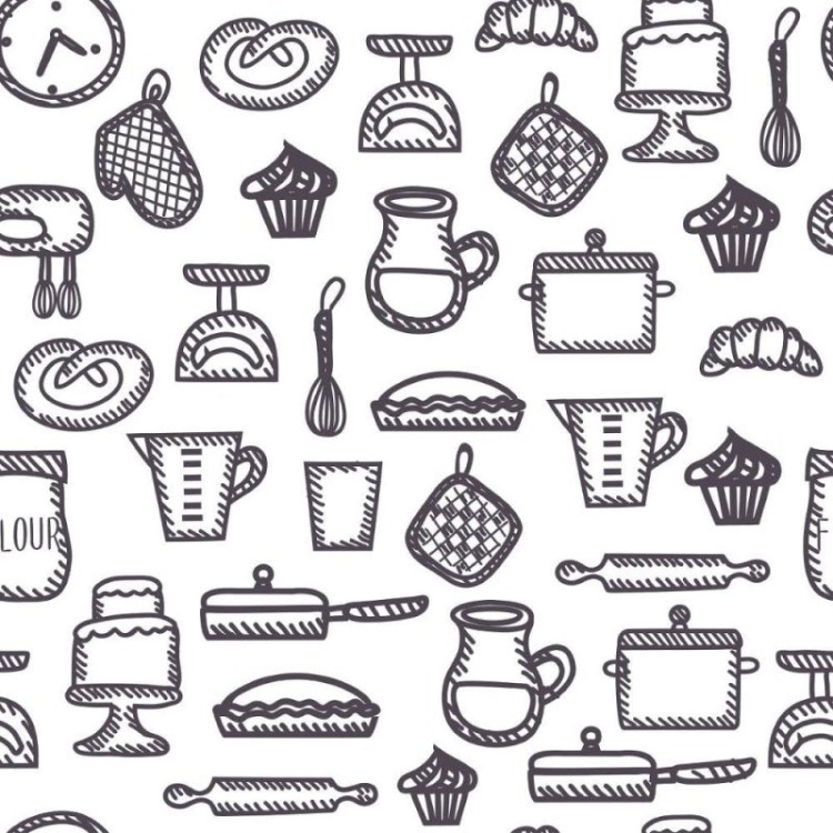 Papel de Parede Adesivo Bakery Confeitaria N013195