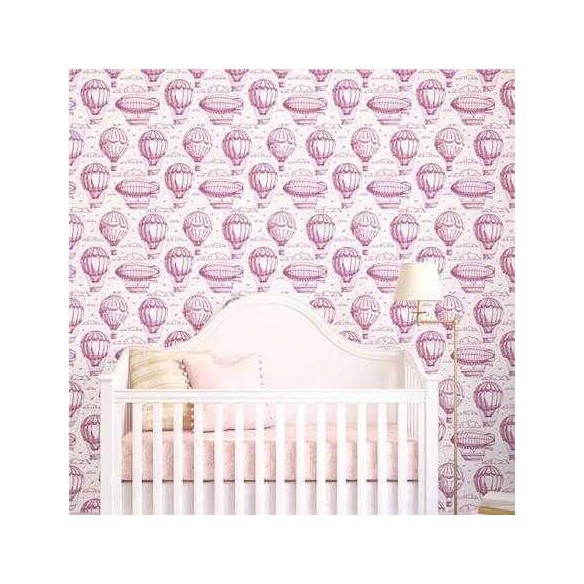 PAPEL DE PAREDE ADESIVO BALÃO BEBE 18531