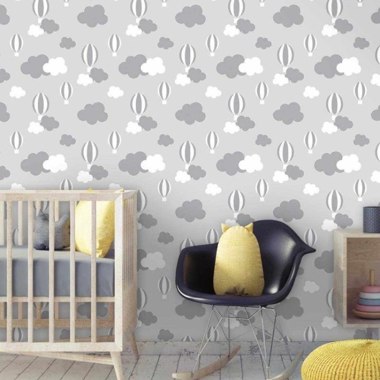 Papel de Parede Adesivo Balão Nuvens 231710222