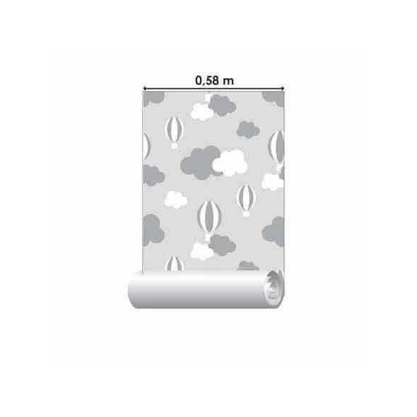 Papel de Parede Adesivo Balão Nuvens 231710222