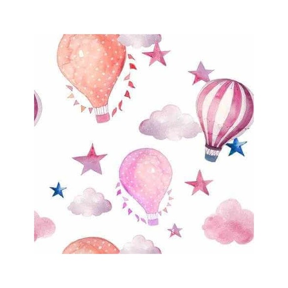 Papel de Parede Adesivo Balão Rosa 291386657