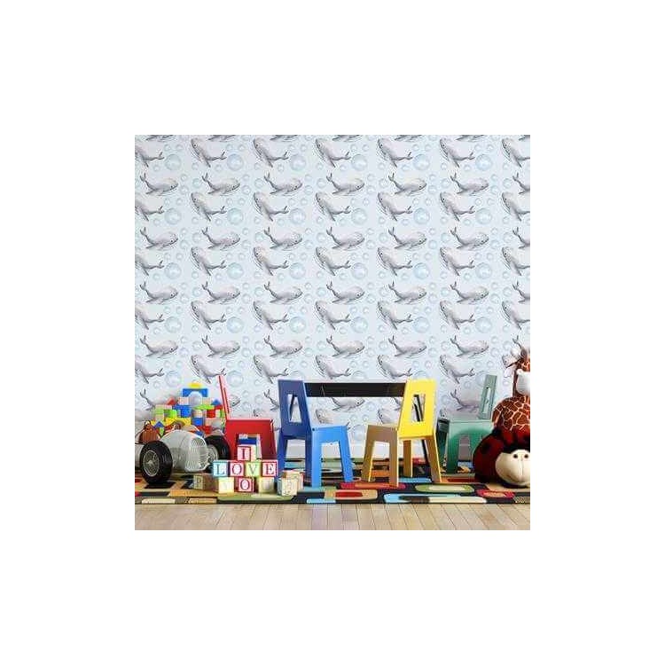 Papel de Parede Adesivo Baleia Infantil N199