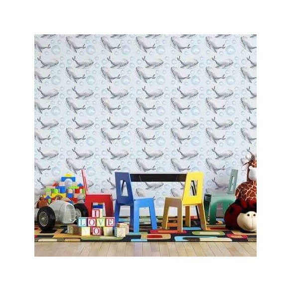 Papel de Parede Adesivo Baleia Infantil N199