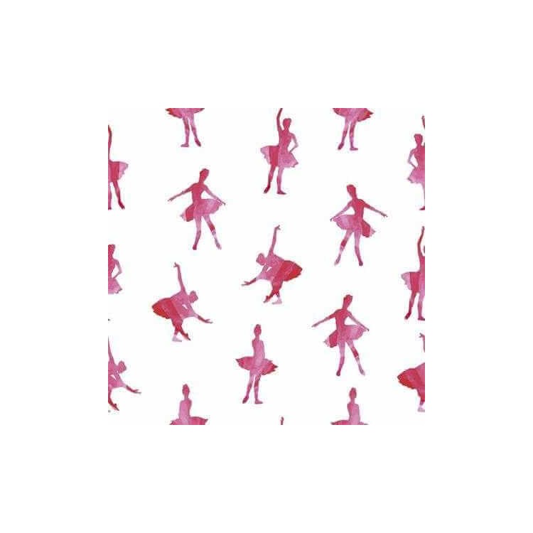 Papel de Parede Adesivo Ballet Aquarela Rosa...