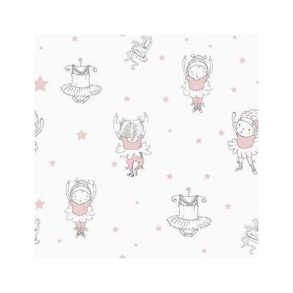 Papel de Parede Adesivo Ballet Criança Rosa 481467274
