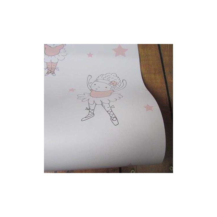 Papel de Parede Adesivo Ballet Criança Rosa...