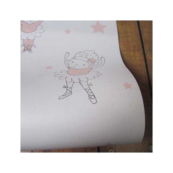 Papel de Parede Adesivo Ballet Criança Rosa 481467274