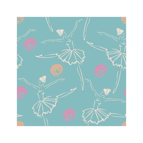 Papel de Parede Adesivo Ballet Esboço Verde 415027357