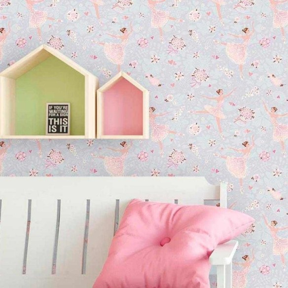 Papel de Parede Adesivo Ballet Floral 233905270