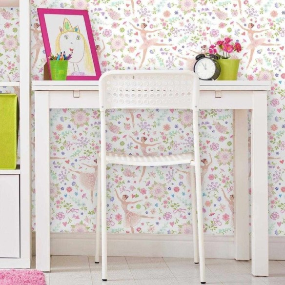 Papel de Parede Adesivo Ballet Floral 260389004