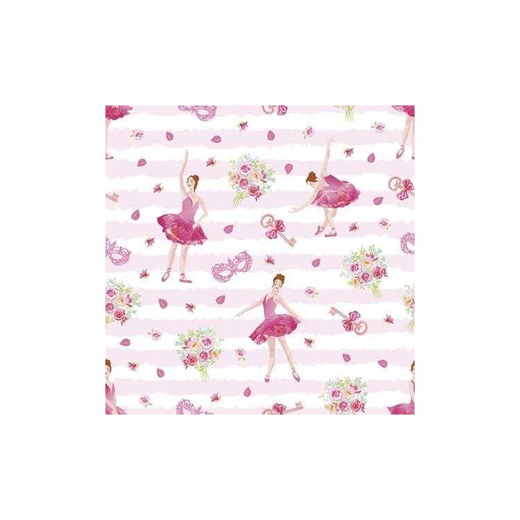 Papel de Parede Adesivo Ballet Floral Rosa...