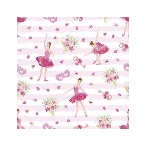 Papel de Parede Adesivo Ballet Floral Rosa 389758699