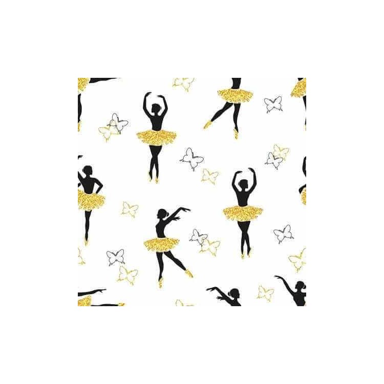Papel de Parede Adesivo Ballet Preto e Amarelo...