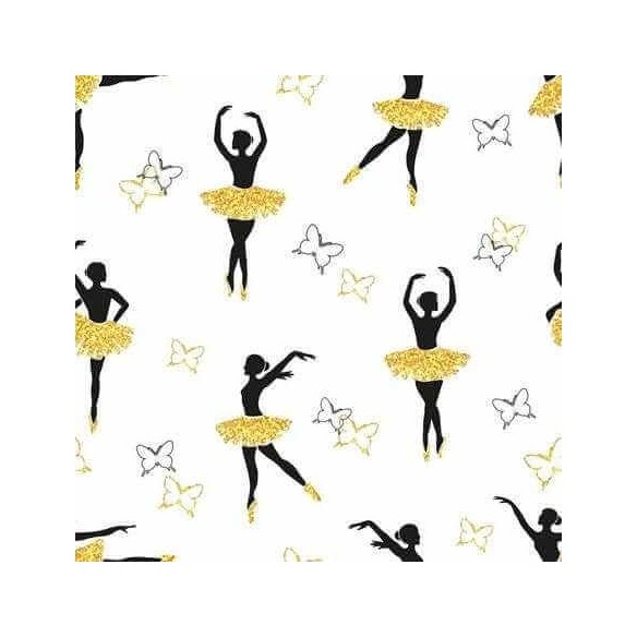 Papel de Parede Adesivo Ballet Preto e Amarelo 589025873