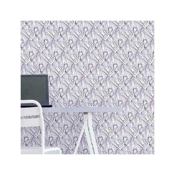 Papel de Parede Adesivo Ballet Rabiscos 452190670