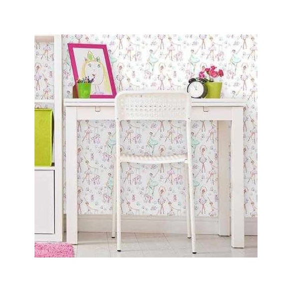 Papel de Parede Adesivo Ballet Roxo e Verde 586418351