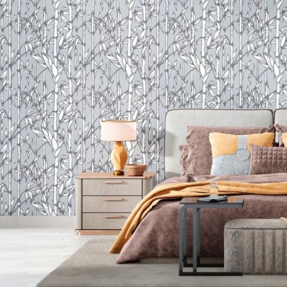 Papel de Parede Adesivo Bambu  N012081