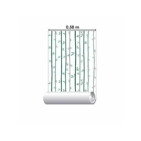 Papel de Parede Adesivo Bambu Verde 210160