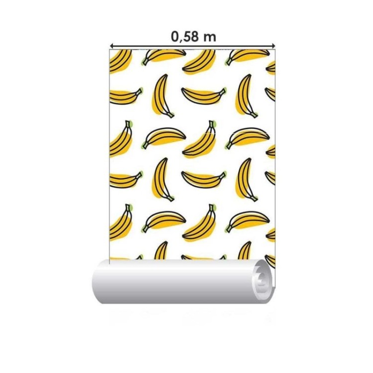 Papel de Parede Adesivo Banana Minimalista N05013