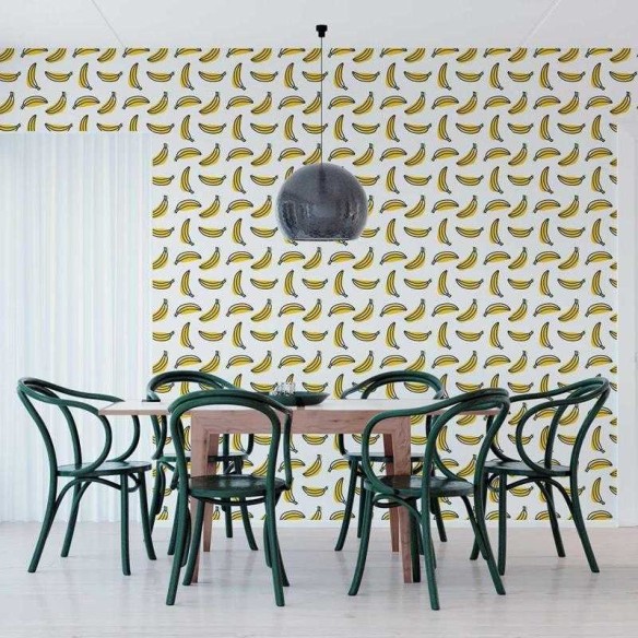 Papel de Parede Adesivo Banana Minimalista N05013