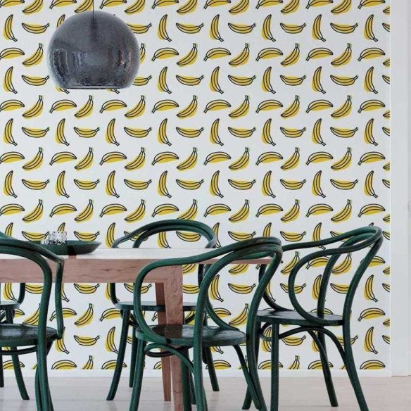 Papel de Parede Adesivo Banana Minimalista N05013