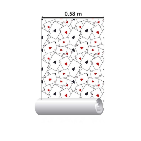 Papel de Parede Adesivo Baralho N08189