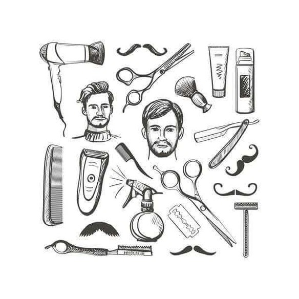 Papel de Parede Adesivo Barbearia 350897279