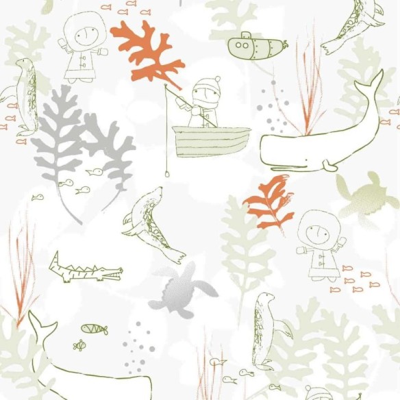 Papel de Parede Adesivo Barquinho Bolhas 311880253
