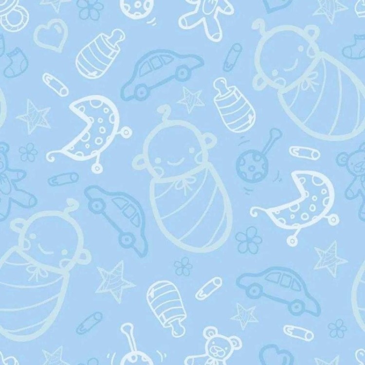 Papel de Parede Adesivo Bebê Azul 124106728