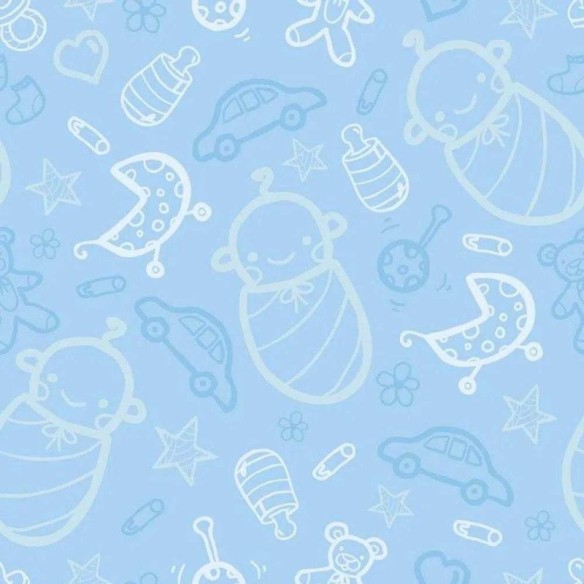 Papel de Parede Adesivo Bebê Azul 124106728