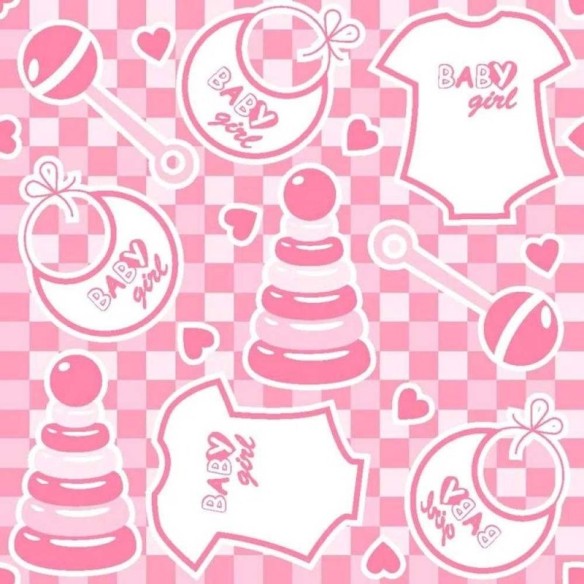 Papel de Parede Adesivo Bebê Rosa 101389114