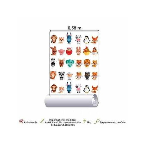 Papel de Parede Adesivo Bichinhos 1674993