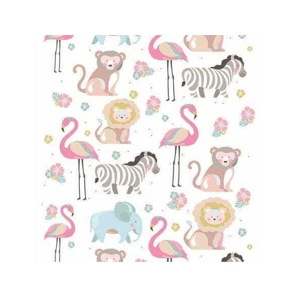 Papel de Parede Adesivo Bichos Infantil  Animais 495730069