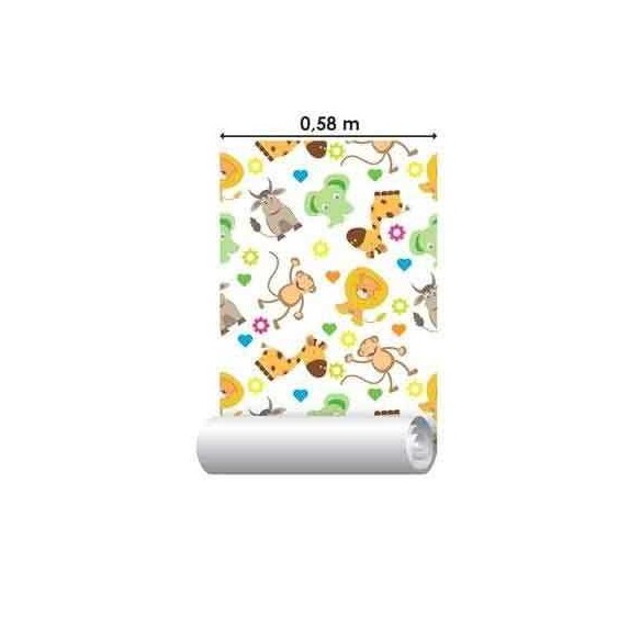 Papel de Parede Adesivo Bichos Infantil 133350332