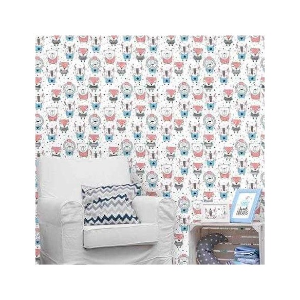 Papel de Parede Adesivo Bichos Infantil Animais 602774525