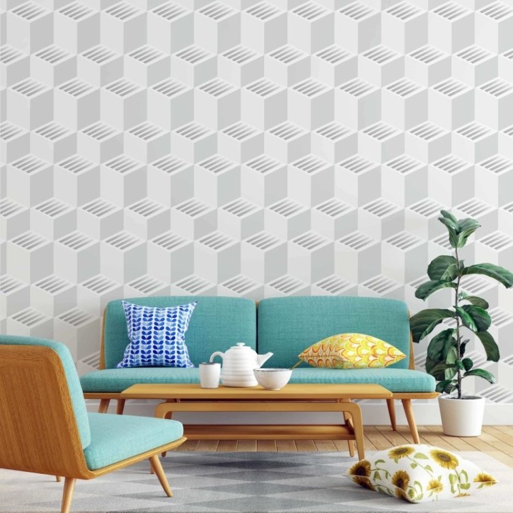 Papel de Parede Adesivo Blocos 3D N05248