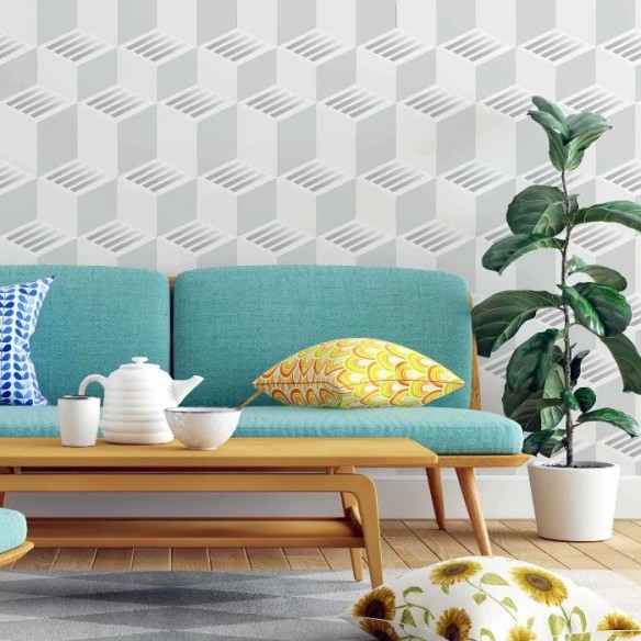 Papel de Parede Adesivo Blocos 3D N05248