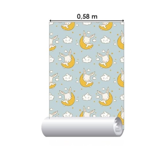 Papel de Parede Adesivo Boa Noite Coelhinho N09080