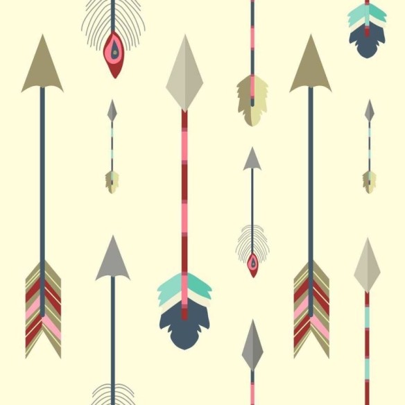 Papel de Parede Adesivo Boho Penas Coloridas Fundo Bege N07027