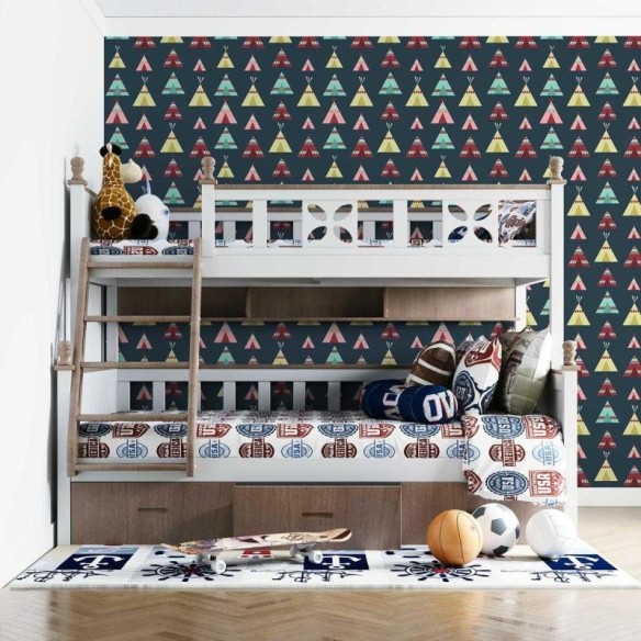 Papel de Parede Adesivo Boho Tenda Indígena N07022