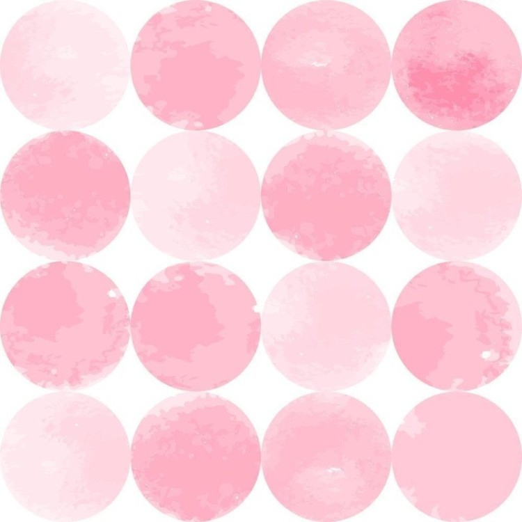 Papel de Parede Adesivo Bolas rosas N08188