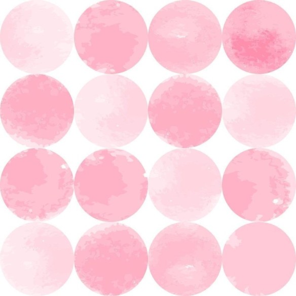 Papel de Parede Adesivo Bolas rosas N08188