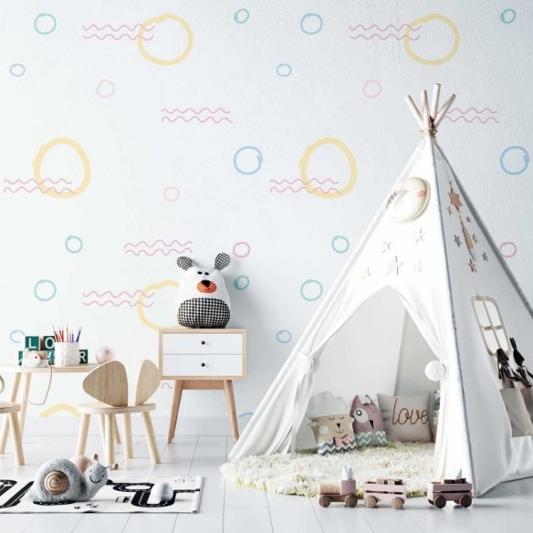 Papel de Parede Adesivo Bolhas Artístico N02185