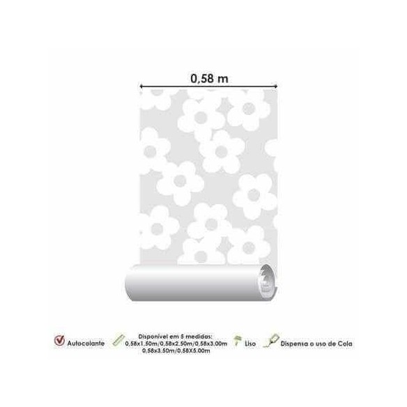 Papel de Parede Adesivo  Floral  N1801618473
