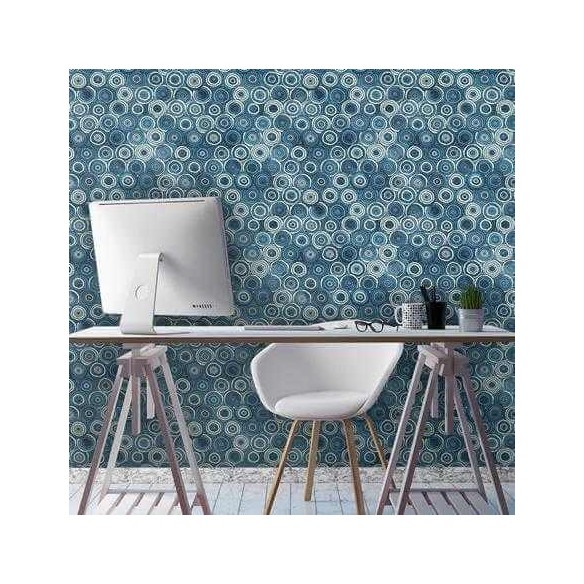 Papel de Parede Adesivo Bolhas Retrô  126730904