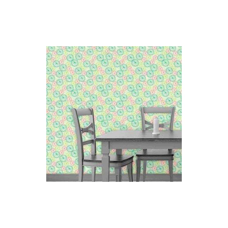 Papel de Parede Adesivo Bolhas Verde 108034505