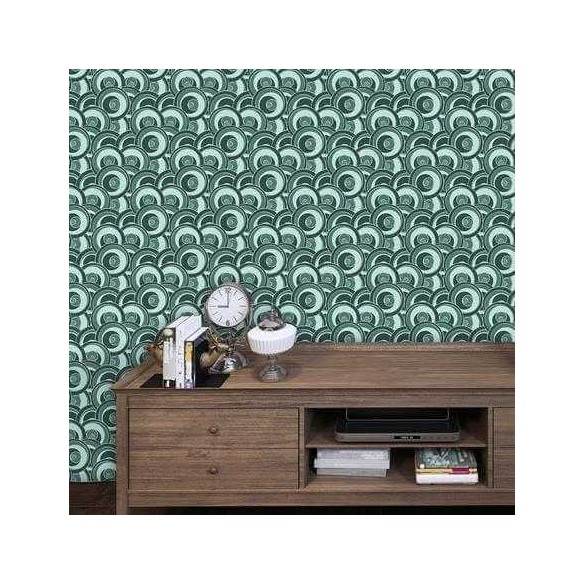 Papel de Parede Adesivo Bolhas Verdes 11